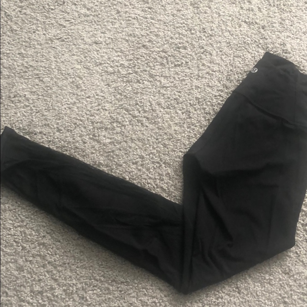 Lululemon full length leggings with lace panels - Picture 3 of 4